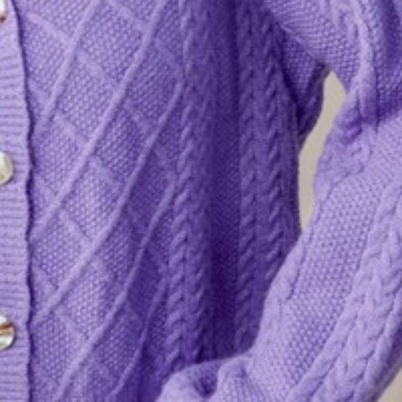 &merci Chunky Mixed Cable-Knit Cardigan - Picture 5 of 5